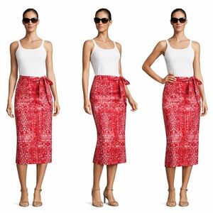 Rachel Zoe tie skirt( pink & white mix) size: XS